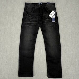 NWT JACHS New York Girls Size 10 Jeans Straight Leg Black Fade Whisker 28x26 NEW